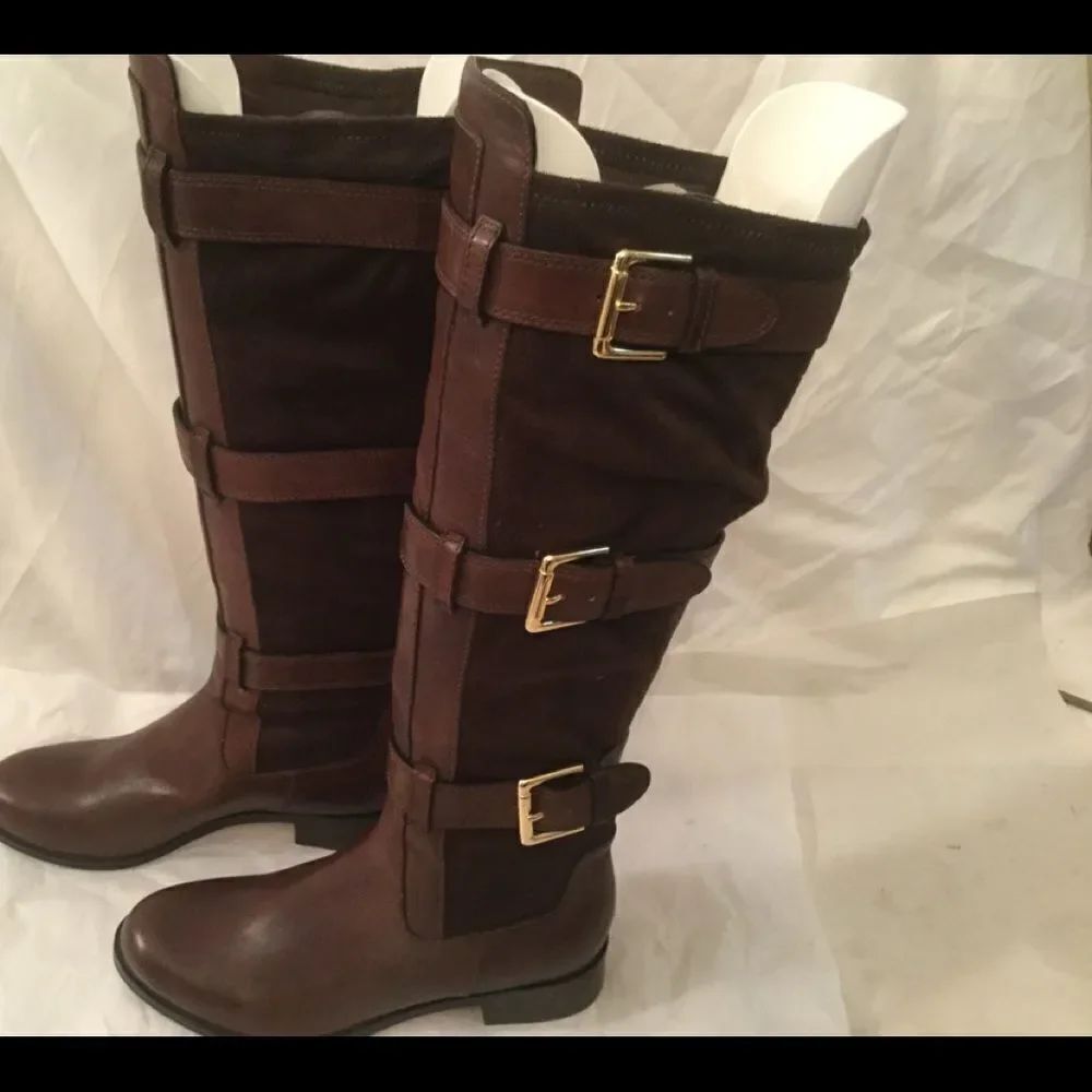 New Cole Haan Avalon Triple Buckle Suede Leather